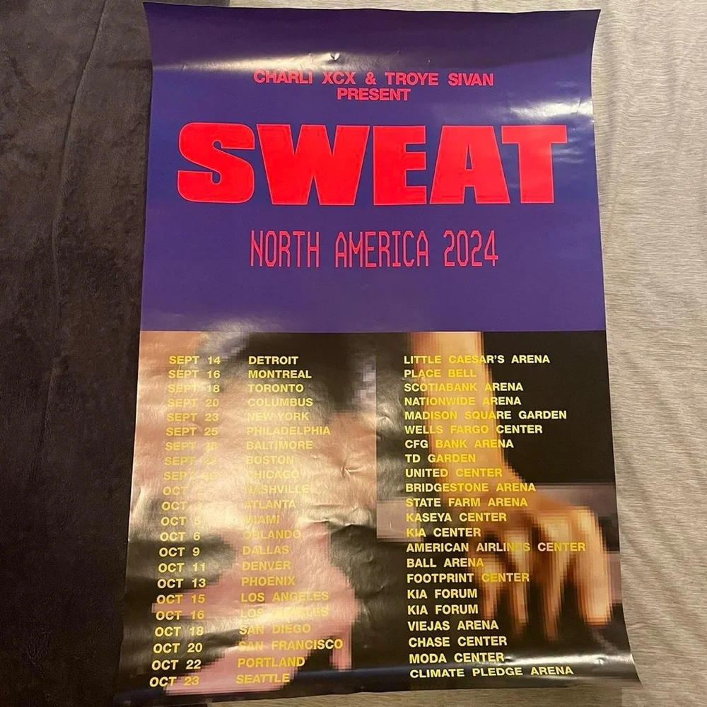 Double-sided Brat/Sweat Tour Poster - Picture 2 of 3